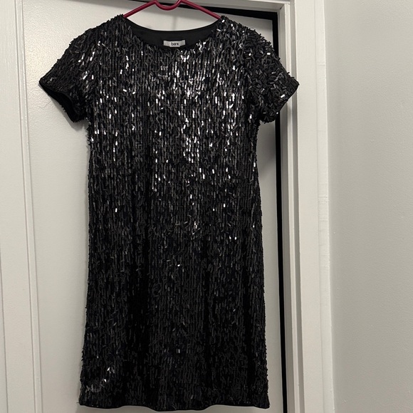 Bar III Black Sequin Mini Dress - Picture 1 of 6